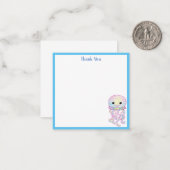 虹色の水彩クラゲの感謝を伝えるグリーティングカード ノートカード (正面/裏面インサイチュ)