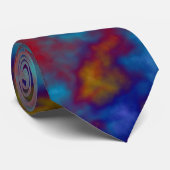 虹色の水彩タイディー抽象芸術プリント ネクタイ (ロール)