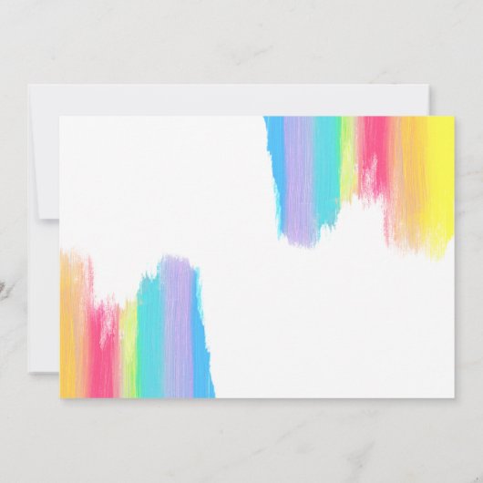 虹色の水彩私の花嫁になる 招待状 (裏面)