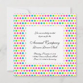 虹色の水玉模様おもしろいハッピーパターン 招待状 (正面)