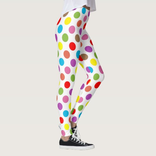 虹色の水玉模様 レギンス (右)