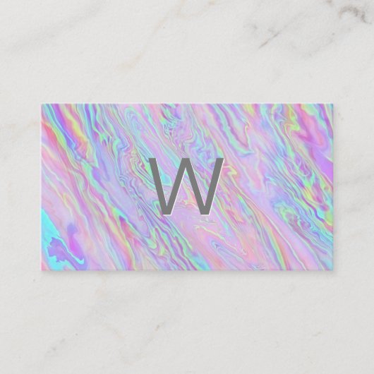 虹色の液体の背景 名刺 (正面)