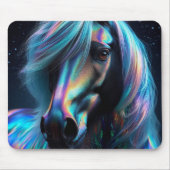 虹色の特徴を持つ馬 マウスパッド (正面)