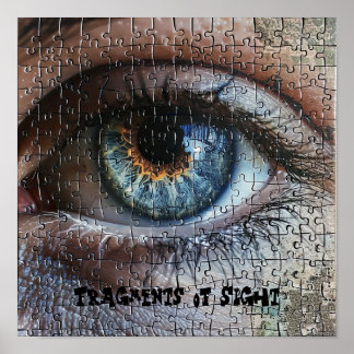 虹色の目のパズル ポスター