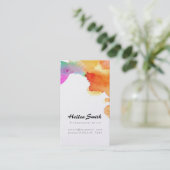 虹色の真珠の終わりを用いるモダンな名刺 名刺 (スタンド正面)