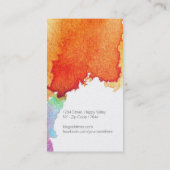 虹色の真珠の終わりを用いるモダンな名刺 名刺 (裏面)