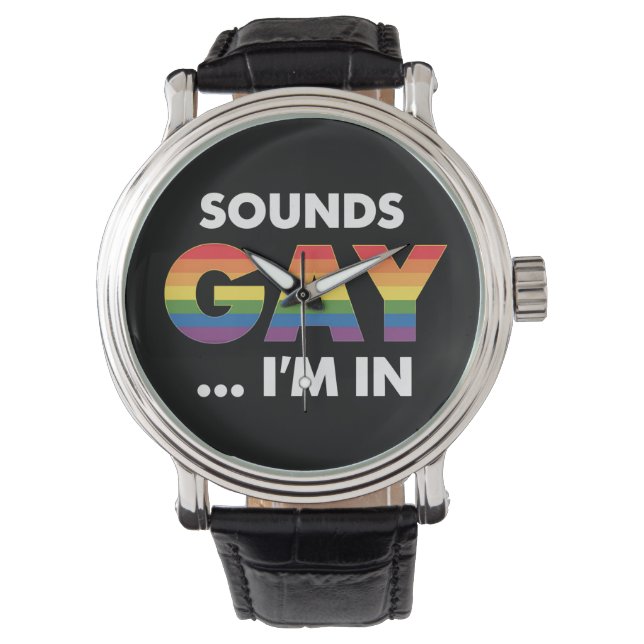 虹色の私 LGBTQプライド 腕時計 (正面)