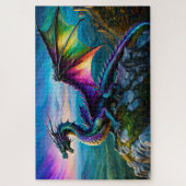 虹色の竜が彼の土地を守る ジグソーパズル (縦)