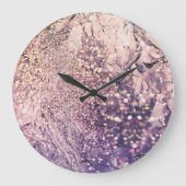 虹色の箔、きらめき、《写真》ぼけ味 ラージ壁時計 (正面)
