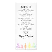 虹色の紙吹雪と木結婚の ラックカード (裏面)