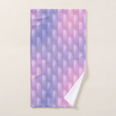 虹色の紫とピンク バスタオルセット (ハンドタオル)