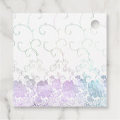 虹色の紫のバラとレース フェイバータグ (裏面)