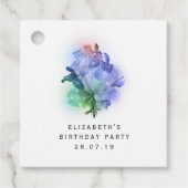 虹色の紫のバラとレース フェイバータグ (正面)