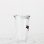 虹色の紫の蝶 アクリルタンブラー (右)