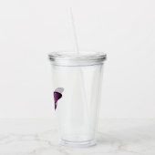 虹色の紫の蝶 アクリルタンブラー (左)