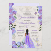 虹色の紫チョウマリポサキンセアニェラ   招待状 (正面/裏面)