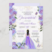 虹色の紫チョウマリポサキンセアニェラ 招待状 (正面/裏面)