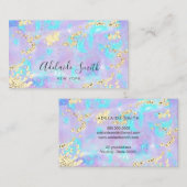 虹色の紫色のオパールフェイクに関するシミュレートグリッター 名刺 (正面/裏面)