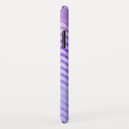 虹色の紫色のジグザグパターン Case-Mate iPhoneケース (裏面/右)