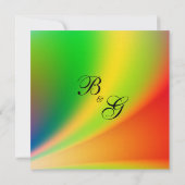 虹色の結婚式招待状 招待状 (裏面)