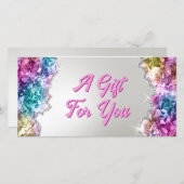 虹色の結晶のギフト証明書 (正面/裏面)