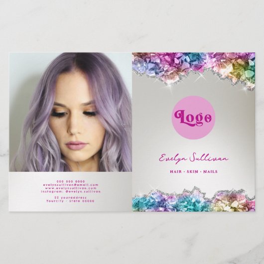 虹色の結晶の二折パンフレット (正面)