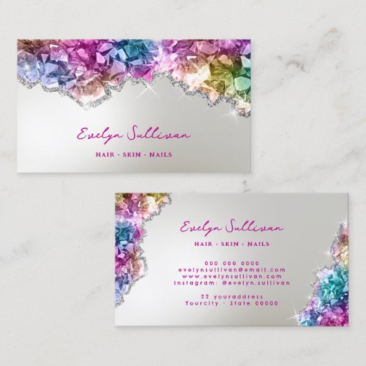 虹色の結晶の名刺 名刺 (正面/裏面)