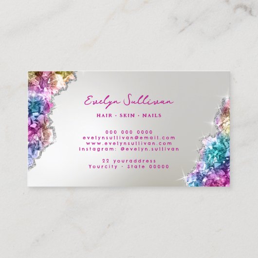 虹色の結晶の名刺 名刺 (裏面)