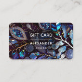 虹色の結晶の宝石,青,ラベンダー 名刺 (正面)