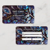 虹色の結晶の宝石,青,ラベンダー 名刺 (正面/裏面)