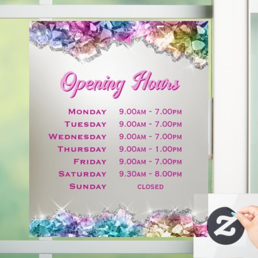 虹色の結晶の開く時間ウィンドウにしがみつく ウィンドウサイン