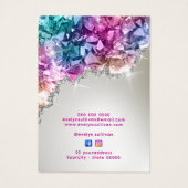 虹色の結晶フェイク箔ジュエリーディスプレイカード (裏面)