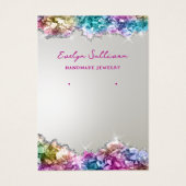 虹色の結晶フェイク箔ジュエリーディスプレイカード (正面)