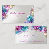 虹色の結晶フェイク箔名刺 名刺 (正面/裏面)