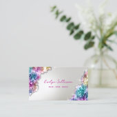 虹色の結晶フェイク箔名刺 名刺 (スタンド正面)