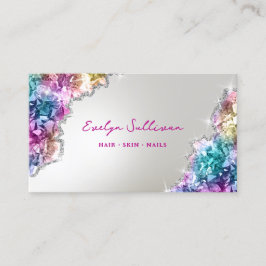 虹色の結晶フェイク箔名刺 名刺