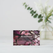 虹色の結晶宝石，ピンク 名刺 (スタンド正面)