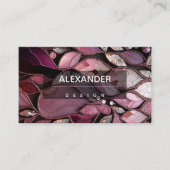 虹色の結晶宝石，ピンク 名刺 (正面)