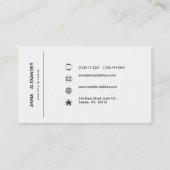 虹色の結晶宝石,ピンク,明るい赤紫色,金ゴールド 名刺 (裏面)