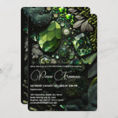 虹色の結晶宝石,緑,苔, 招待状 (正面/裏面)