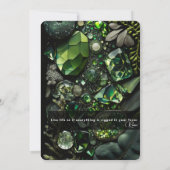 虹色の結晶宝石,緑,苔, 招待状 (裏面)