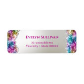 虹色の結晶差出人住所 ラベル (正面)