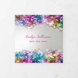 虹色の結晶3折パンフレット 三つ折りカード