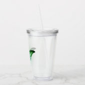 虹色の緑の蝶 アクリルタンブラー (左)