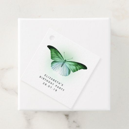 虹色の緑の蝶 フェイバータグ (インサイチュ)