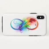 虹色の羽根とインフィニティ・シンボル Case-Mate iPhoneケース (裏面(横))