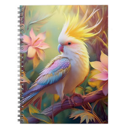 虹色の翼のオカメインコ ファンタジー・バード ノートブック
