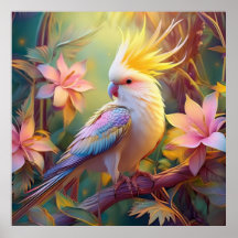 虹色の翼のオカメインコ ファンタジー・バード