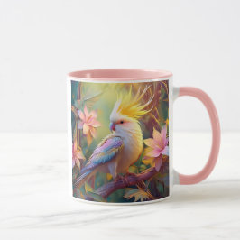 虹色の翼のオカメインコ ファンタジー・バード マグカップ