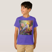 虹色の翼のオカメインコ ファンタジー・バード Tシャツ (正面フル)